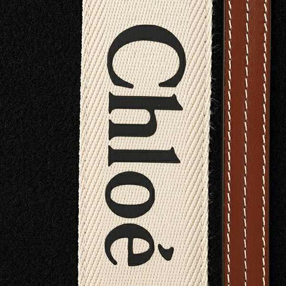 Chloe Woody Tote Bag Black - Picture 7 of 9